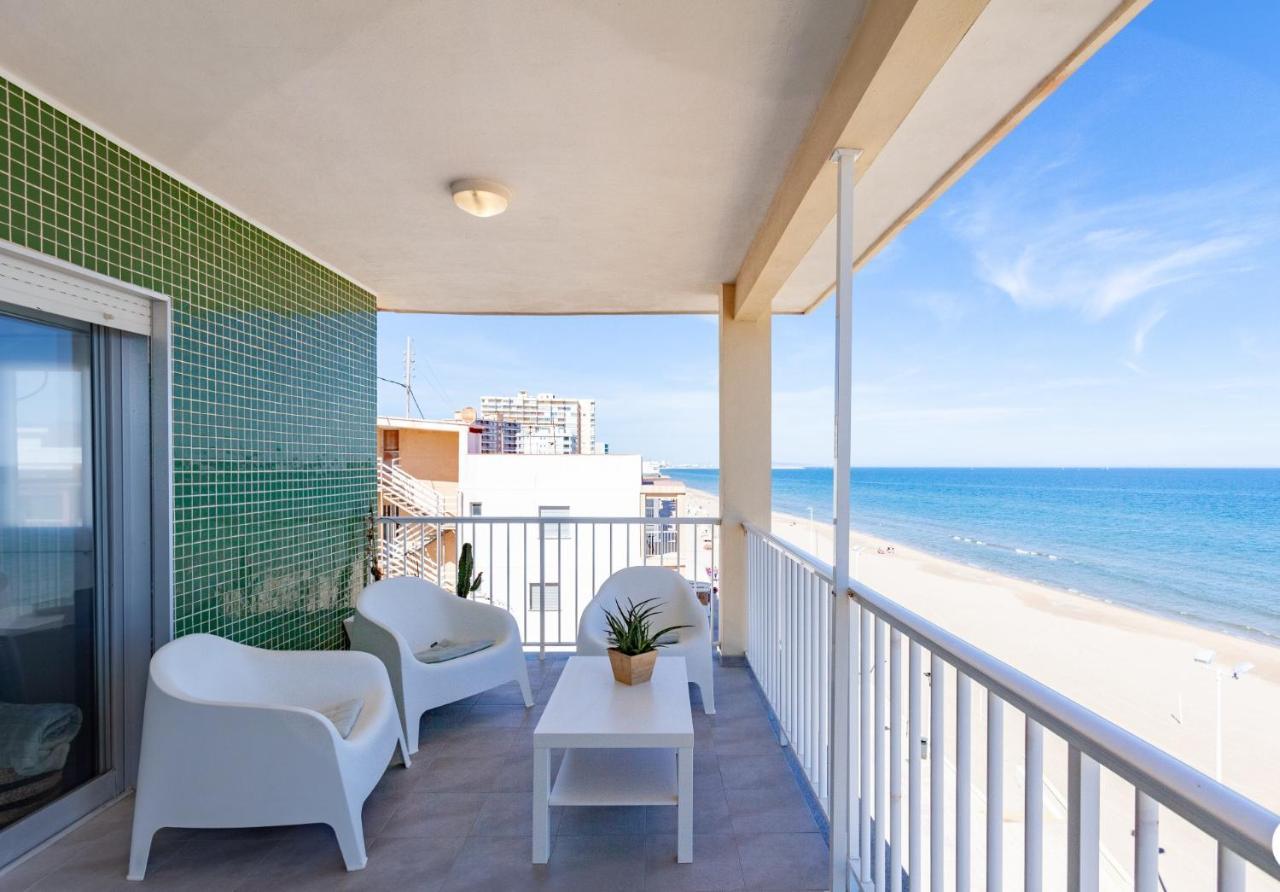 Apartamento Primera Linea De Playa Bellreguard Exteriör bild